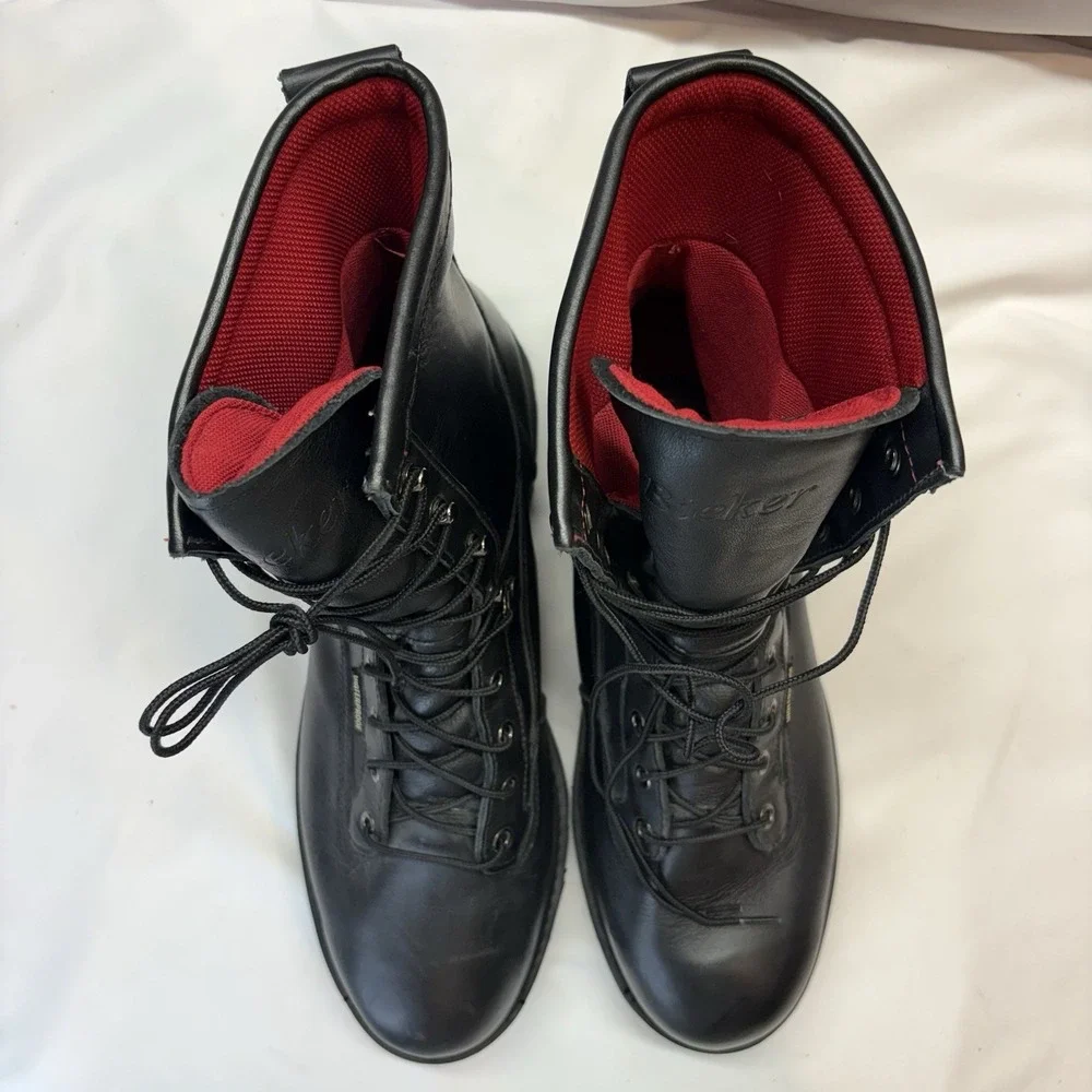 Bieker Waterproof Leather Work Boots Mens Size 14 W Wide Width Black SympaTex